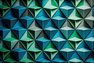 Poster - abstract background with blue rombs Generative AI