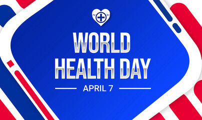 Wall Mural - World Health Day backdrop with typography and design elements. International health day background