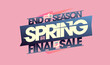 Spring final sale web banner mockup