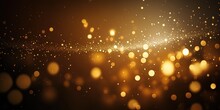 Gold Abstract Bokeh Background, Background Sparkling, Gold Colour By Ai Generaitve