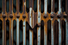 Rusty Metal Fence Texture