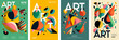 © Cienpies Design - Set of colorful abstract modern art posters illustration