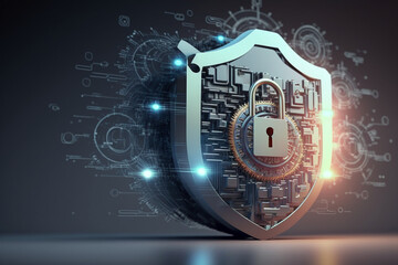 Poster - The concept of cybersecurity, Generative AI