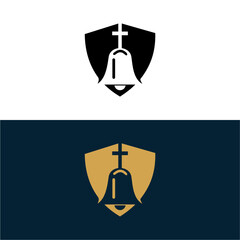 Wall Mural - shield logo church