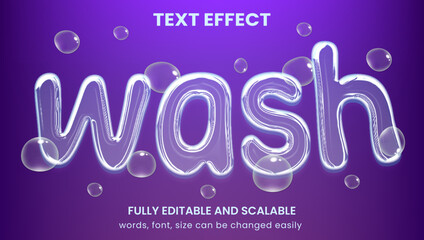 transparent bubble 3d graphic style editable text effect