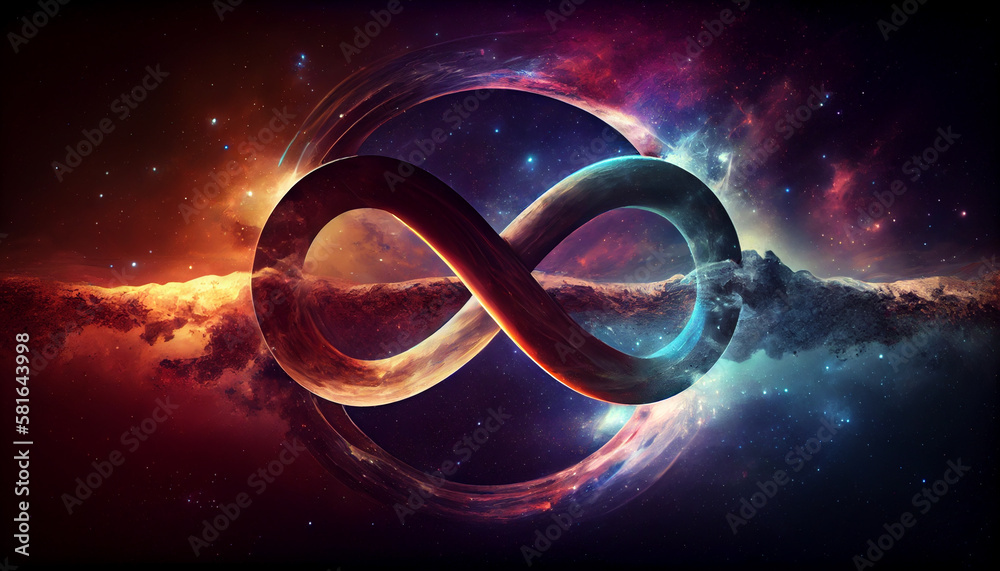 Illustration of an infinity symbol. Generative AI. Stock Illustration ...