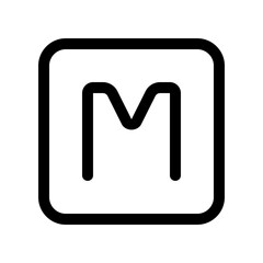 editable camera manual mode, m letter vector icon. part of a big icon set family. perfect for web and app interfaces, presentations, infographics, etc