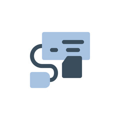 Fototapete - card reader vector icon. computer component icon flat style. perfect use for logo, presentation, website, and more. simple modern icon design flat style