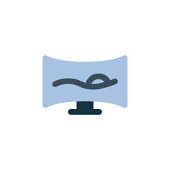 Fototapete - monitor vector icon. computer component icon flat style. perfect use for logo, presentation, website, and more. simple modern icon design flat style