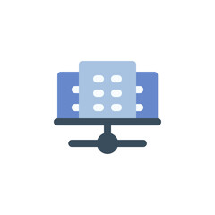 Fototapete - server vector icon. computer component icon flat style. perfect use for logo, presentation, website, and more. simple modern icon design flat style