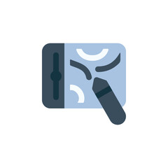 Poster - pen display vector icon. computer component icon flat style. perfect use for logo, presentation, website, and more. simple modern icon design flat style