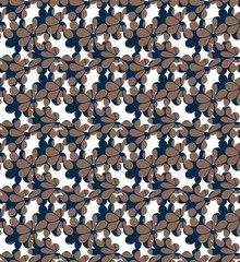 Poster - Seamless geometric flowers pattern, floral print.