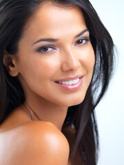 Poster - Confidence and natural beauty. Portrait of a beautiful young woman in the studio.