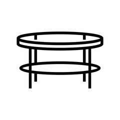 Poster - table living room line icon vector illustration