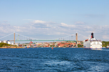 Canvas Print - View at Gothenburg in Sweden from the sea