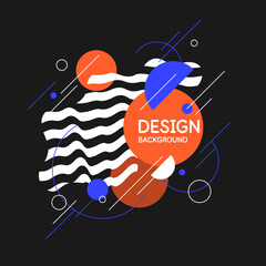 Poster - trendy abstract background. composition forms. modern vector illustration