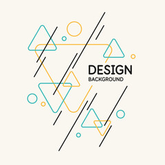 Poster - Modern geometric composition of various shapes. Illustration for design. Abstract background in the trend graphics.