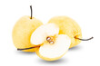 pears isolated on white background. Chinese pear