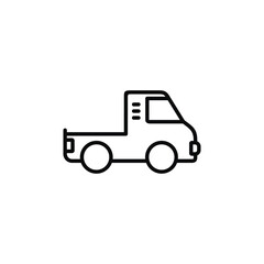 Wall Mural - Pickup truck line icon isolated on white background