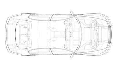 Wall Mural - Electric Vehicle Sketch