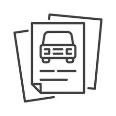 Poster - Carsharing Documents vector concept line icon or symbol