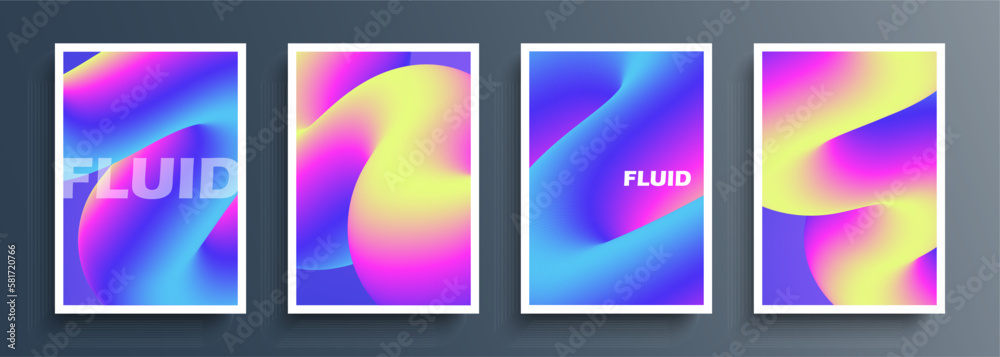 Futuristic backgrounds with dynamic 3d shapes and fluid colors for your ...