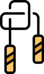 Poster - jumping rope icon. outline jumping rope vector icon for web design isolated on white background colo
