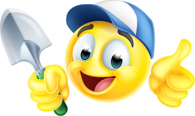 Poster - Gardener Emoticon Cartoon Face