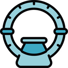Poster - solarium circle icon. outline solarium circle vector icon for web design isolated on white backgroun