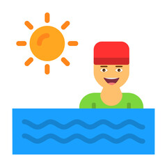 Sticker - Swimming Icon