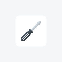 Fixer, screw fully editable vector fill icon

