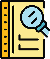 Aufkleber - task schedule search icon. outline task schedule search vector icon for web design isolated on white