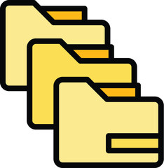 Poster - Folder backup icon. Outline Folder backup vector icon for web design isolated on white background color flat
