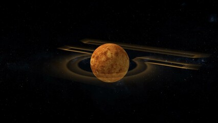 Wall Mural - planet venus the ruling planet of libra 3d illustration