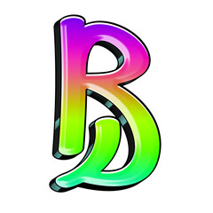 Poster - Graffiti Colorful Alphabet Set, includes font or letters, numbers, punctuation marks, symbols and shapes