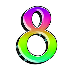 Poster - Graffiti Colorful Alphabet Set, includes font or letters, numbers, punctuation marks, symbols and shapes
