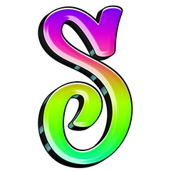 Poster - Graffiti Colorful Alphabet Set, includes font or letters, numbers, punctuation marks, symbols and shapes