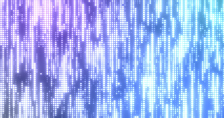 Poster - Abstract blue glowing flying lines stripes from luminous dots and energy particles abstract disco background
