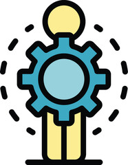 Poster - crew gear icon. outline crew gear vector icon for web design isolated on white background color flat