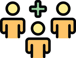 Poster - new team member . outline new team member vector icon for web design isolated on white background co