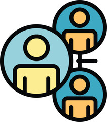 Poster - Project team icon. Outline Project team vector icon for web design isolated on white background color flat