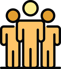 Poster - office crew icon. outline office crew vector icon for web design isolated on white background color 