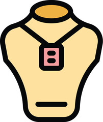 Poster - Jewelry dummy icon. Outline Jewelry dummy vector icon for web design isolated on white background color flat