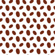 Seamless pattern with coffee beans. Vector illustration. Flat style coffee print.