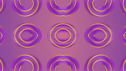 Poster - Infinite loop animation pattern of colorful magical shapes. 3d rendering 4K