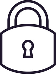 Poster - Lock concept. Single premium editable stroke pictogram perfect for logos, mobile apps, online shops and web sites. Vector symbol isolated on white background.