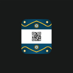 Poster - Barcode qr label and tag islamic business cloth design