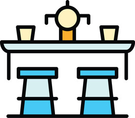 Poster - beer counter icon. outline beer counter vector icon for web design isolated on white background colo