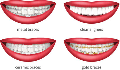 Sticker - Teeth Braces Set