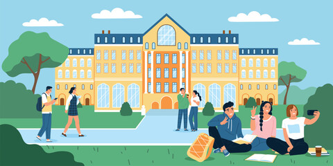 Canvas Print - Student Campus Flat